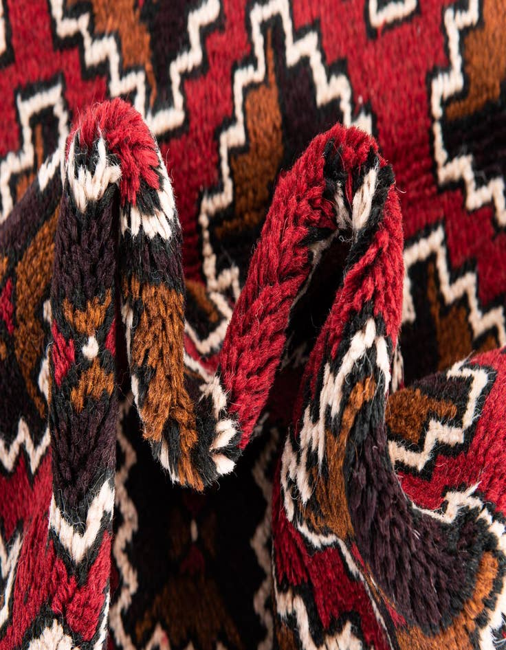 Detail image of  2' 9 x 4' 8  Hand Knotted Balouch Persian Wool Rug