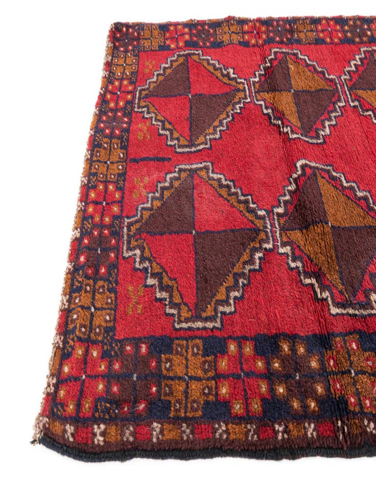 Detail image of  2' 11 x 4' 6  Hand Knotted Balouch Persian Wool Rug