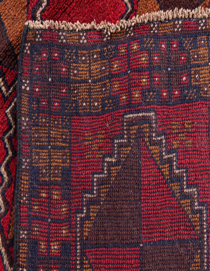 Detail image of  2' 11 x 4' 6  Hand Knotted Balouch Persian Wool Rug