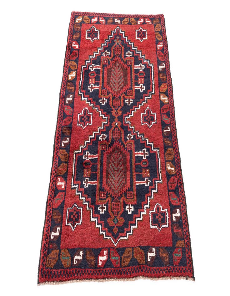 Detail image of  3' x 4' 6  Hand Knotted Balouch Persian Wool Rug