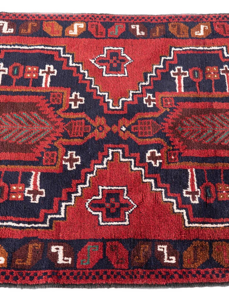 Detail image of  3' x 4' 6  Hand Knotted Balouch Persian Wool Rug