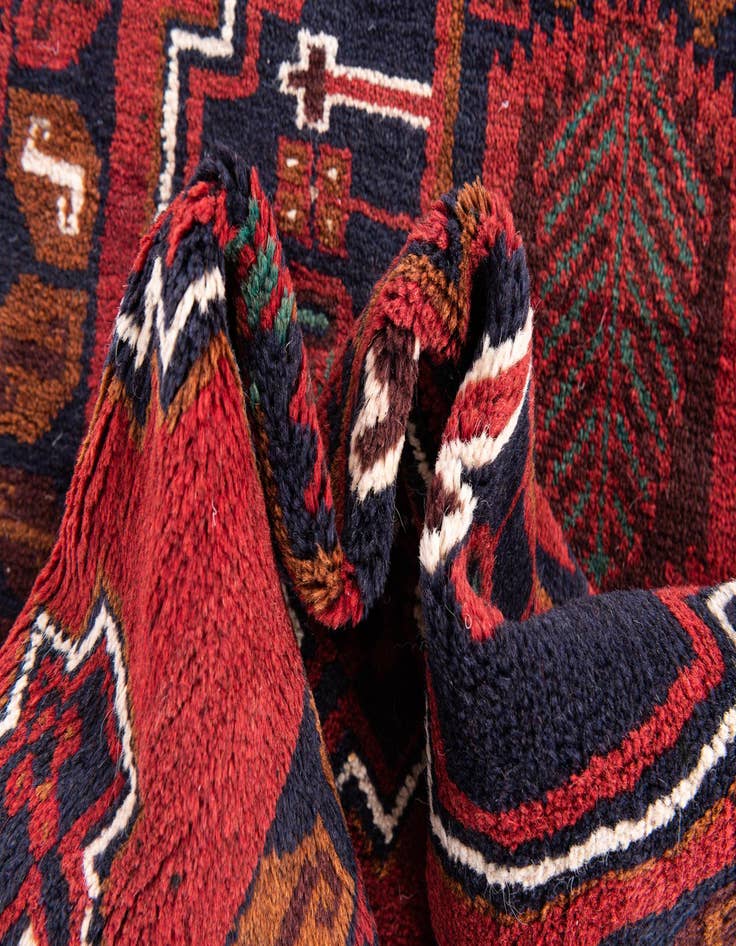 Detail image of  3' x 4' 6  Hand Knotted Balouch Persian Wool Rug