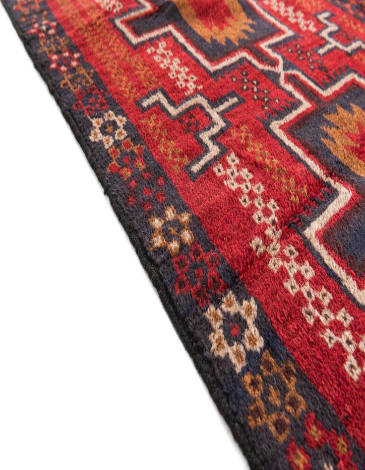 Detail image of  2' 10 x 4' 6  Hand Knotted Balouch Persian Wool Rug