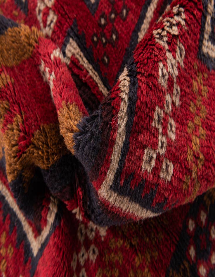 Detail image of  2' 10 x 4' 6  Hand Knotted Balouch Persian Wool Rug