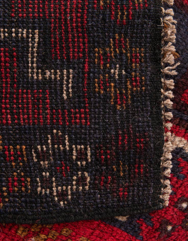 Detail image of  2' 10 x 4' 6  Hand Knotted Balouch Persian Wool Rug