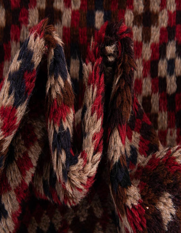 Detail image of  3' x 4' 6  Hand Knotted Balouch Persian Wool Rug