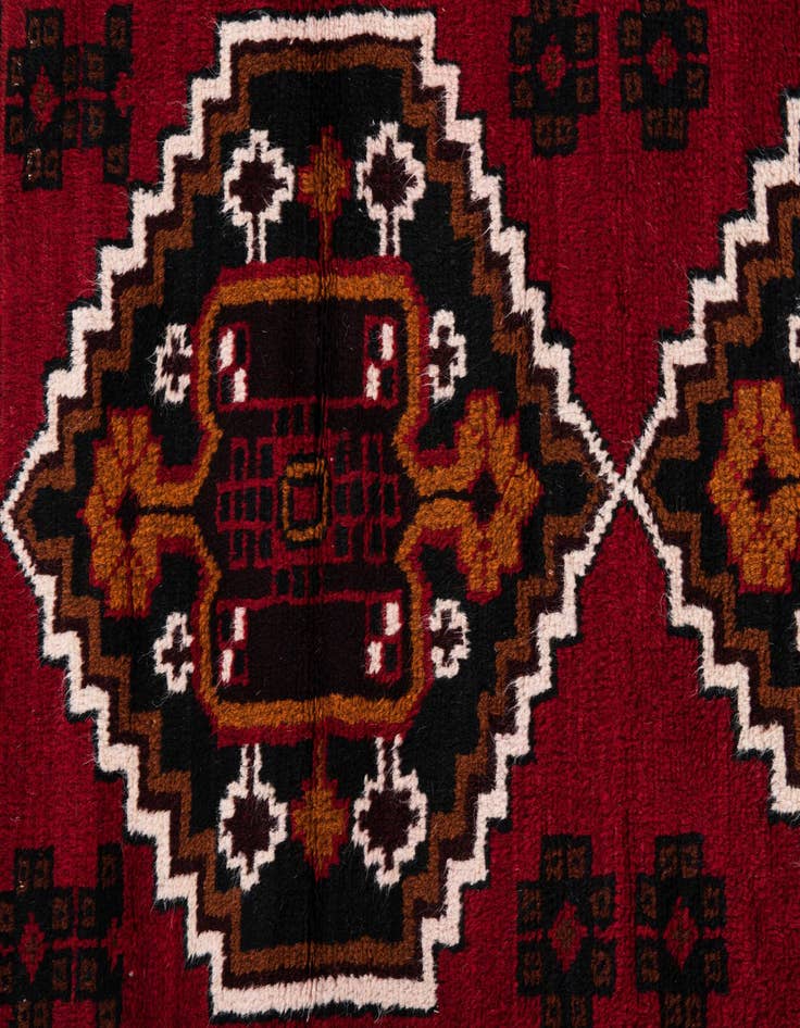 Detail image of  2' 10 x 4' 7  Hand Knotted Balouch Persian Wool Rug