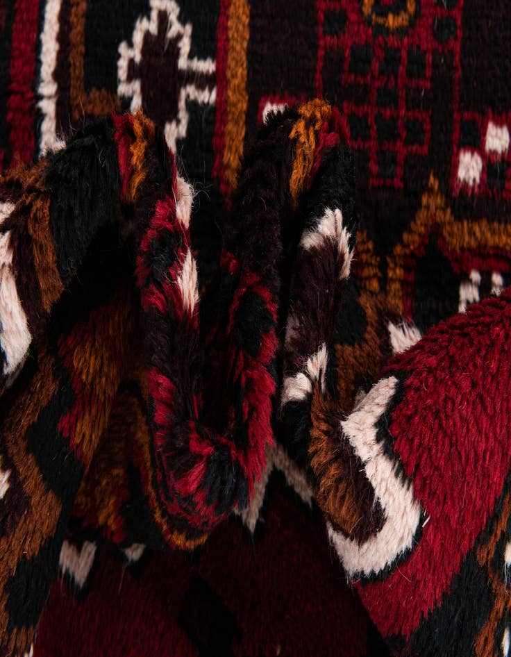 Detail image of  2' 10 x 4' 7  Hand Knotted Balouch Persian Wool Rug