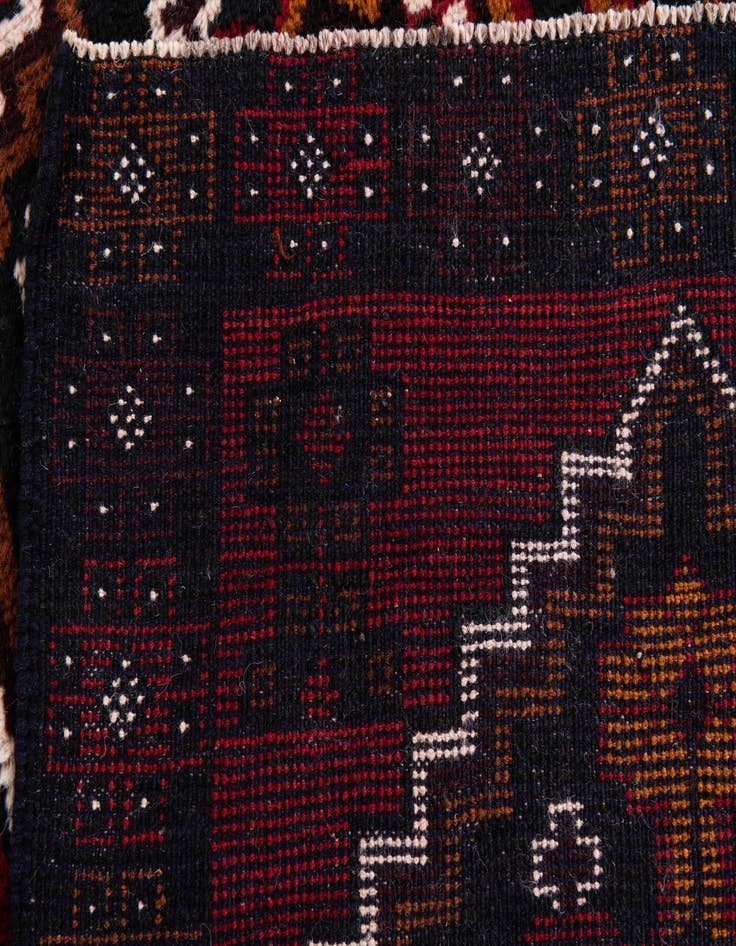 Detail image of  2' 10 x 4' 7  Hand Knotted Balouch Persian Wool Rug