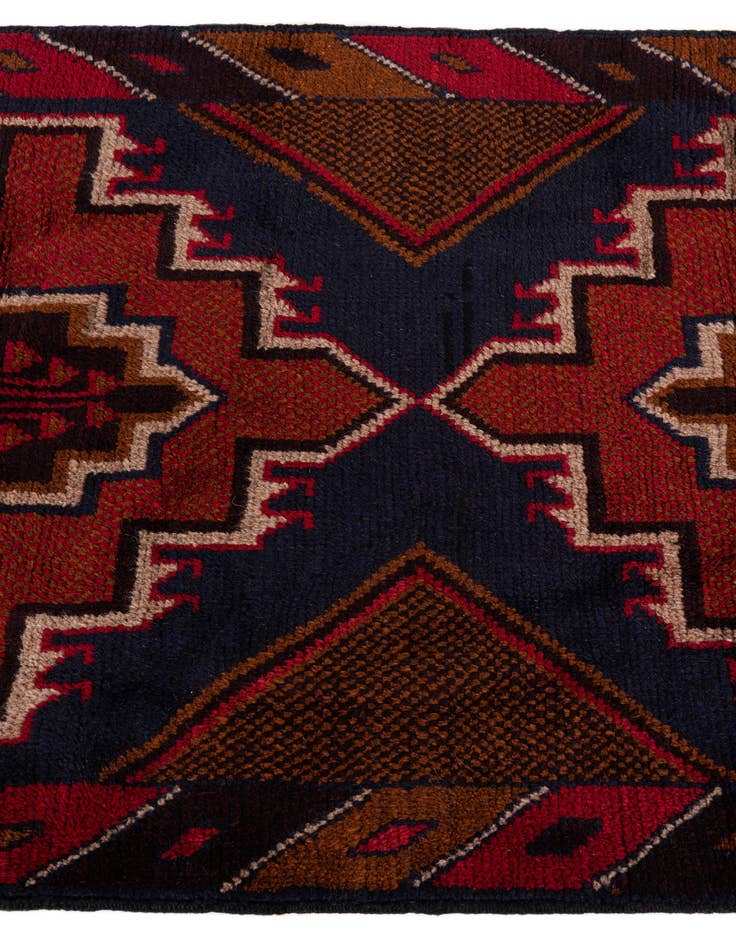 Detail image of  2' 10 x 4' 6  Hand Knotted Balouch Persian Wool Rug