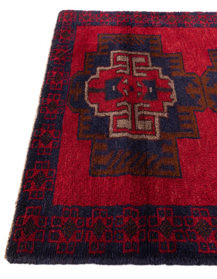 Detail image of  2' 10 x 4' 8  Hand Knotted Balouch Persian Wool Rug