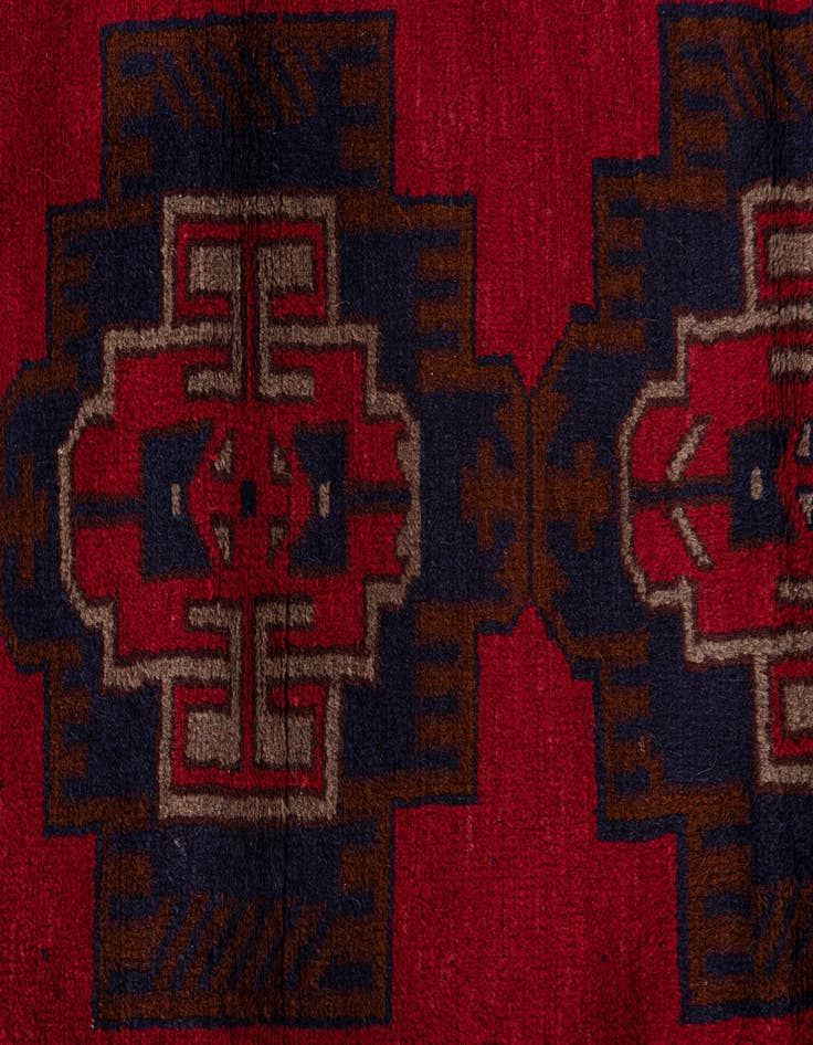 Detail image of  2' 10 x 4' 8  Hand Knotted Balouch Persian Wool Rug