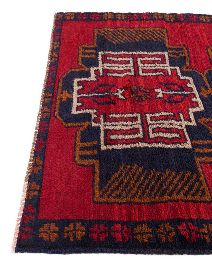 Detail image of  2' 10 x 4' 7  Hand Knotted Balouch Persian Wool Rug