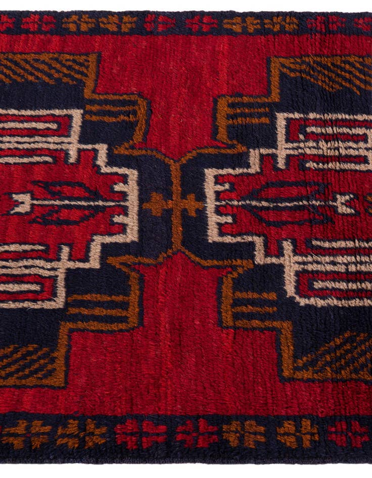 Detail image of  2' 10 x 4' 7  Hand Knotted Balouch Persian Wool Rug