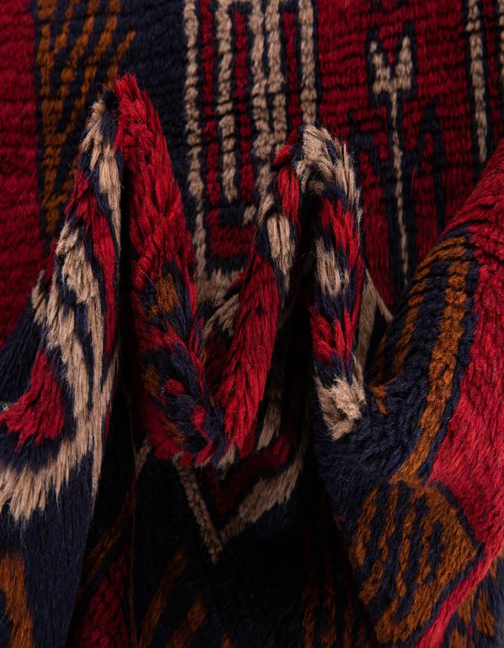 Detail image of  2' 10 x 4' 7  Hand Knotted Balouch Persian Wool Rug