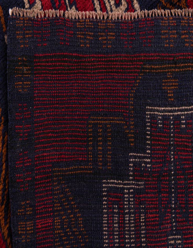Detail image of  2' 10 x 4' 7  Hand Knotted Balouch Persian Wool Rug