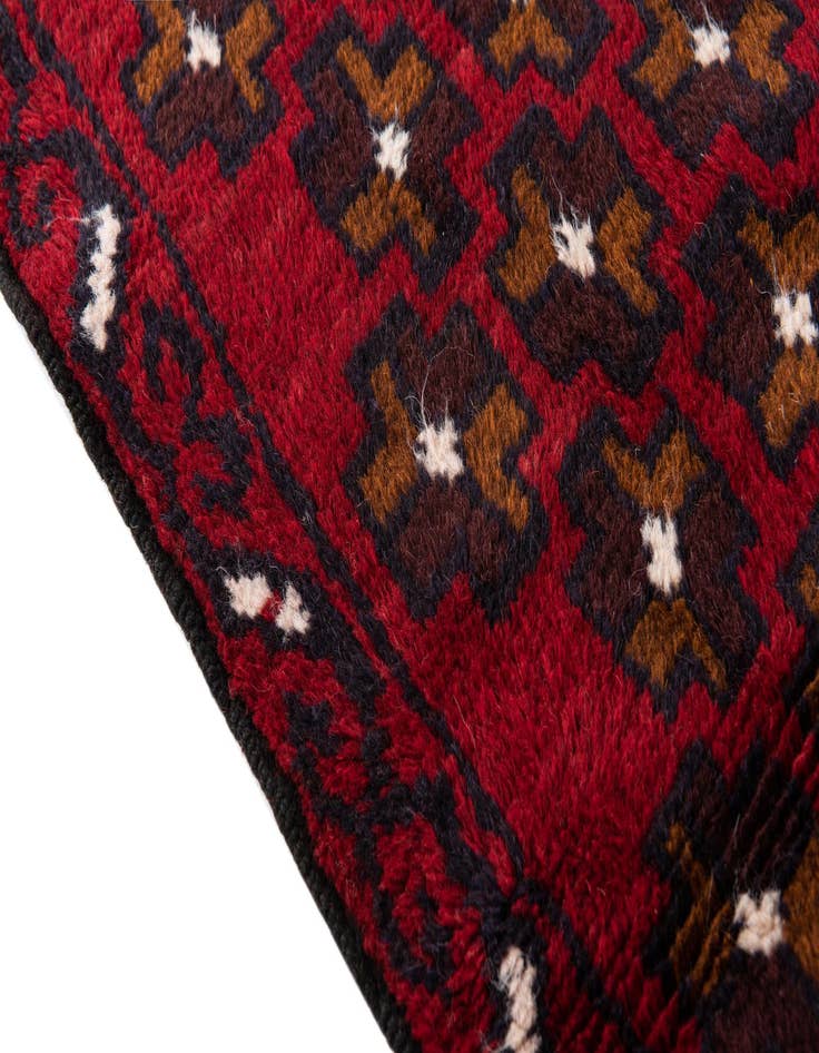 Detail image of  3' x 4' 6  Hand Knotted Balouch Persian Wool Rug