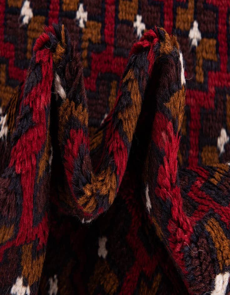 Detail image of  3' x 4' 6  Hand Knotted Balouch Persian Wool Rug