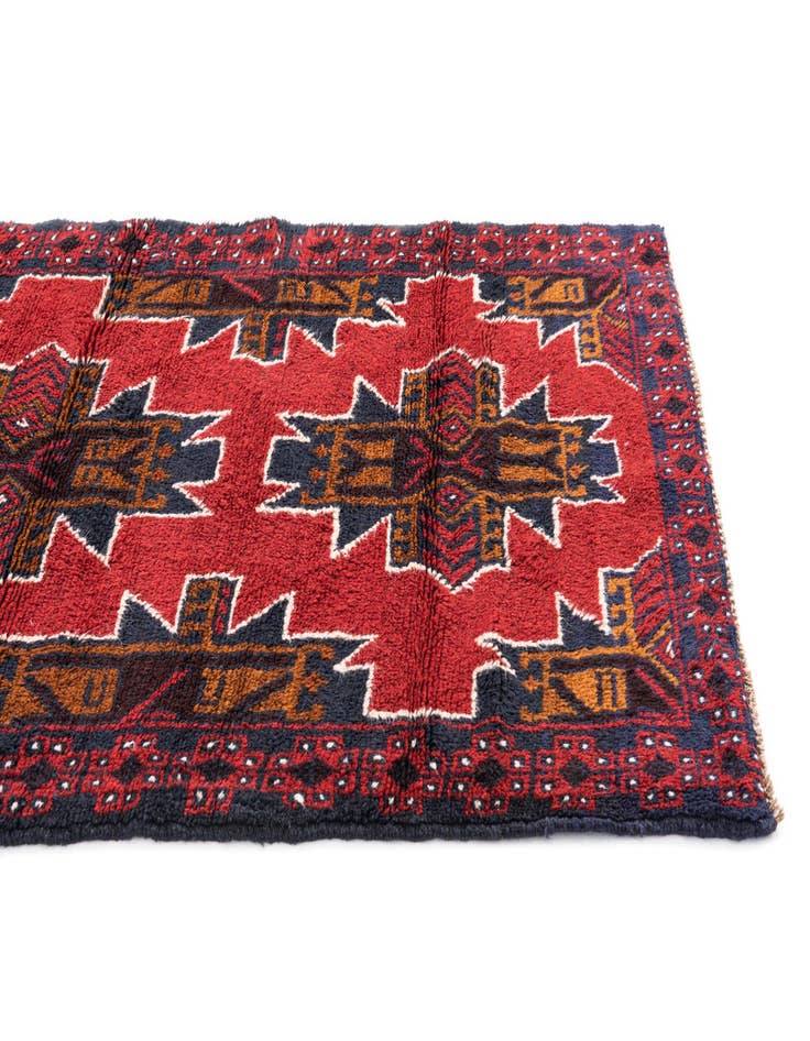 Detail image of  3' x 4' 7  Hand Knotted Balouch Persian Wool Rug