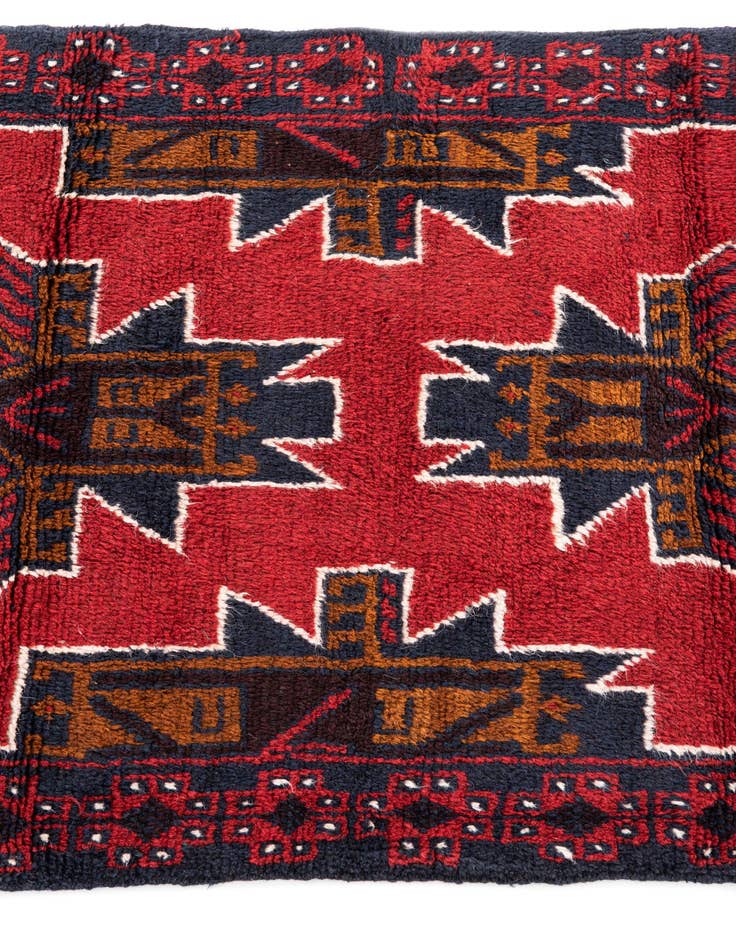 Detail image of  3' x 4' 7  Hand Knotted Balouch Persian Wool Rug