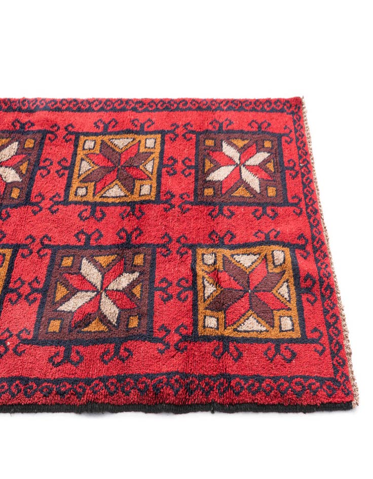 Detail image of  2' 10 x 4' 7  Hand Knotted Balouch Persian Wool Rug