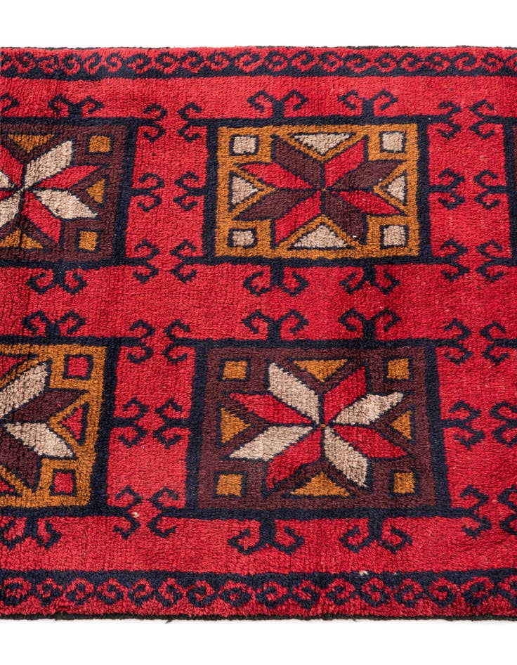 Detail image of  2' 10 x 4' 7  Hand Knotted Balouch Persian Wool Rug