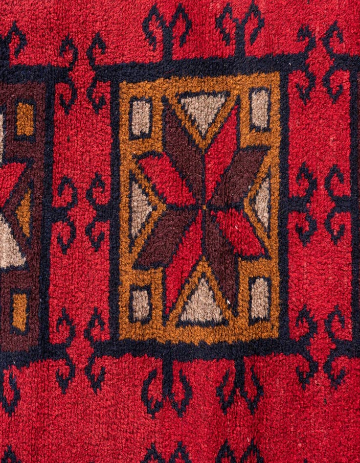 Detail image of  2' 10 x 4' 7  Hand Knotted Balouch Persian Wool Rug