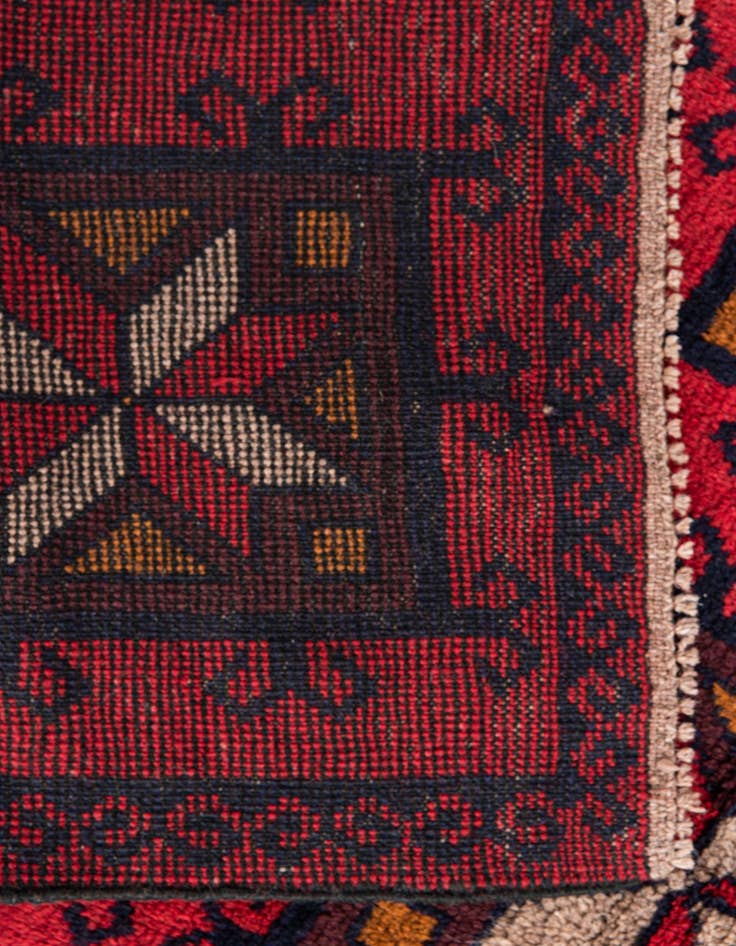 Detail image of  2' 10 x 4' 7  Hand Knotted Balouch Persian Wool Rug