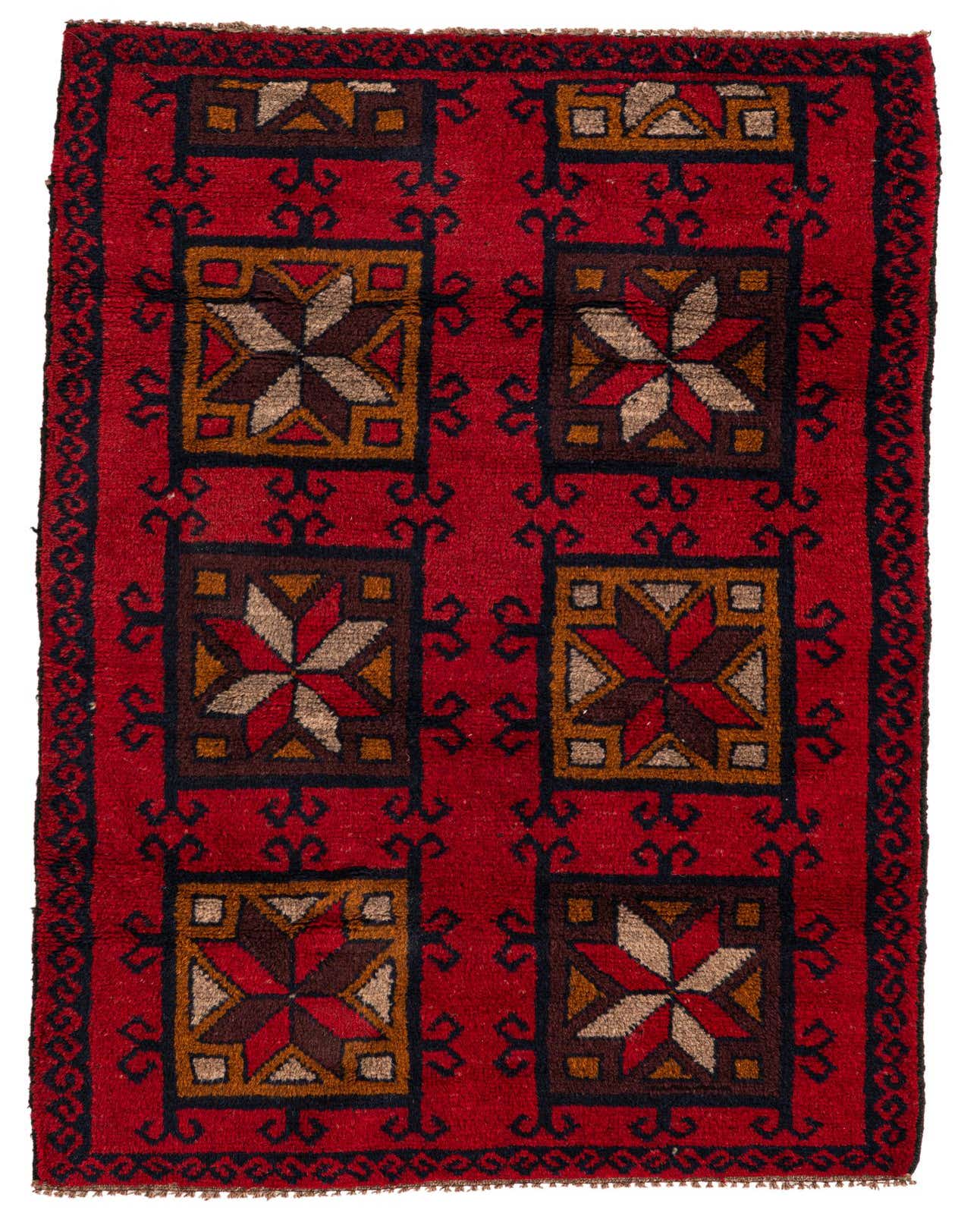 Primary image  2' 10 x 4' 7  Hand Knotted Balouch Persian Wool Rug