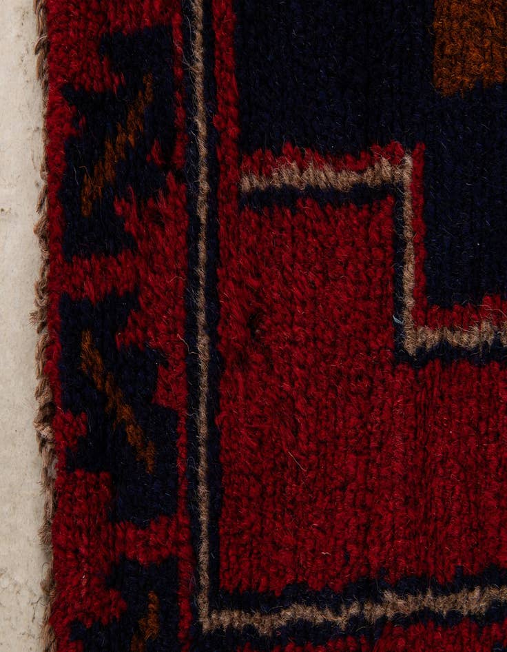 Detail image of  2' 9 x 4' 8  Hand Knotted Balouch Persian Wool Rug