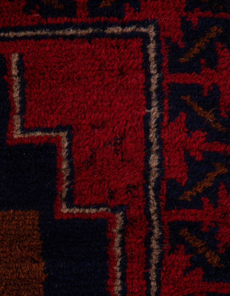 Detail image of  2' 9 x 4' 8  Hand Knotted Balouch Persian Wool Rug