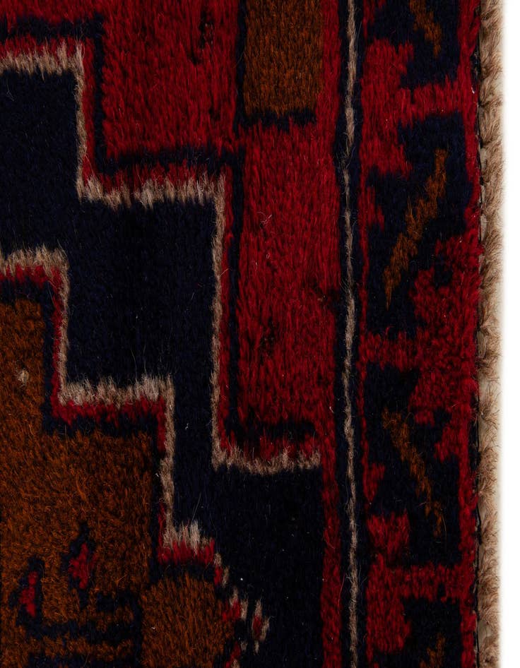 Detail image of  2' 9 x 4' 8  Hand Knotted Balouch Persian Wool Rug