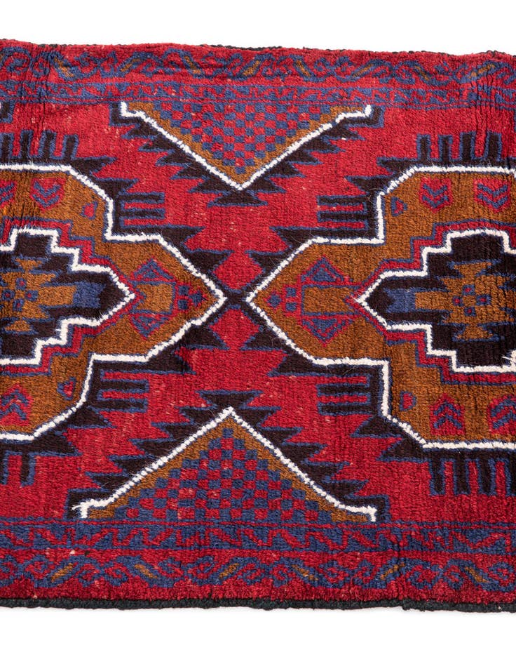 Detail image of  3' x 4' 7  Hand Knotted Balouch Persian Wool Rug