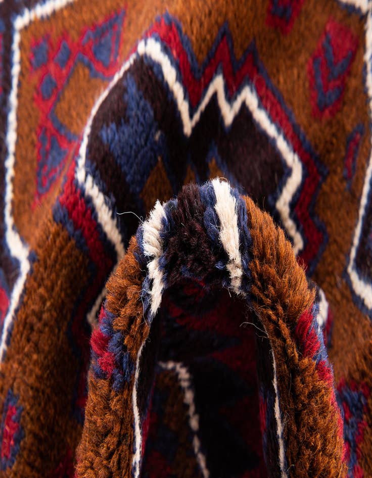 Detail image of  3' x 4' 7  Hand Knotted Balouch Persian Wool Rug