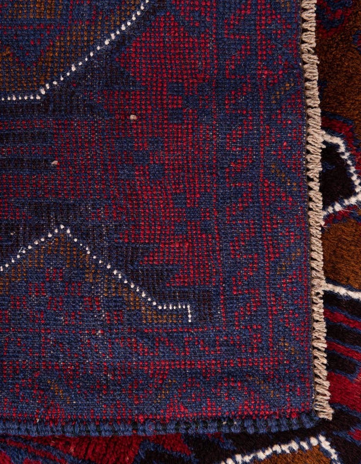 Detail image of  3' x 4' 7  Hand Knotted Balouch Persian Wool Rug