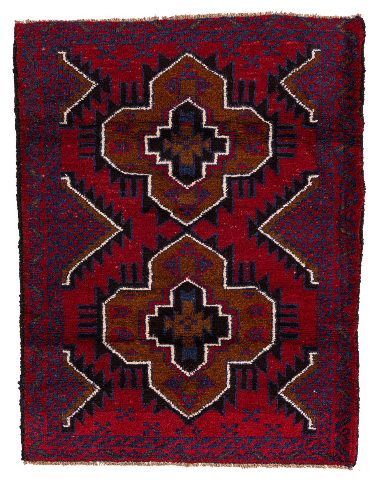 Primary image  3' x 4' 7  Hand Knotted Balouch Persian Wool Rug