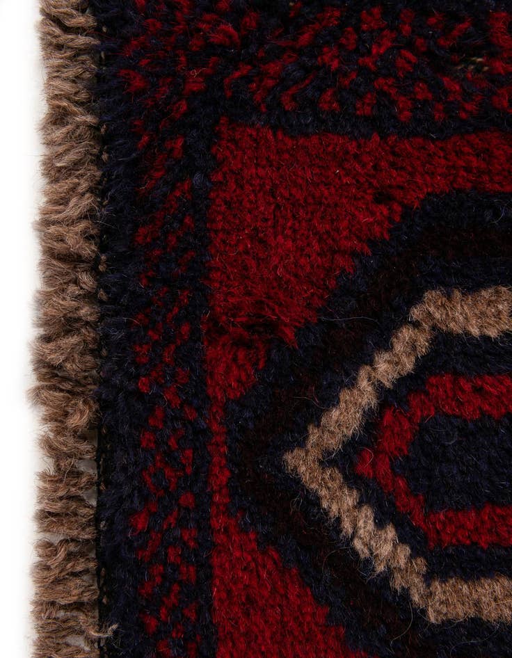 Detail image of  2' 9 x 4' 7  Hand Knotted Balouch Persian Wool Rug