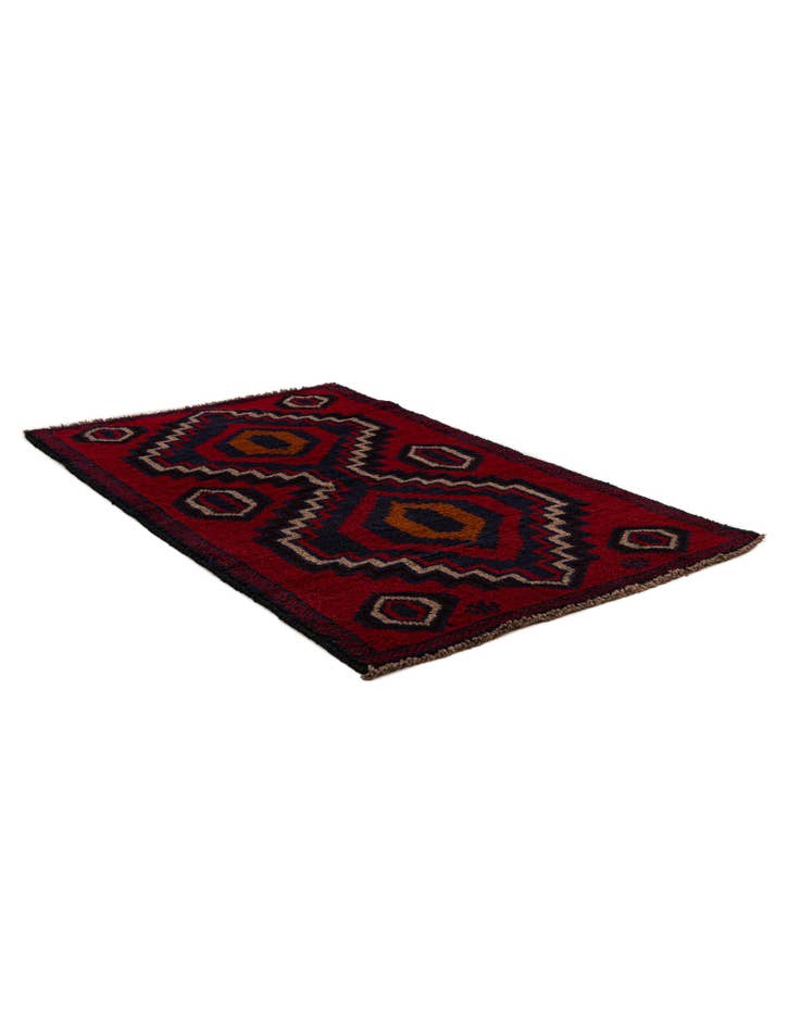 Detail image of  2' 9 x 4' 7  Hand Knotted Balouch Persian Wool Rug