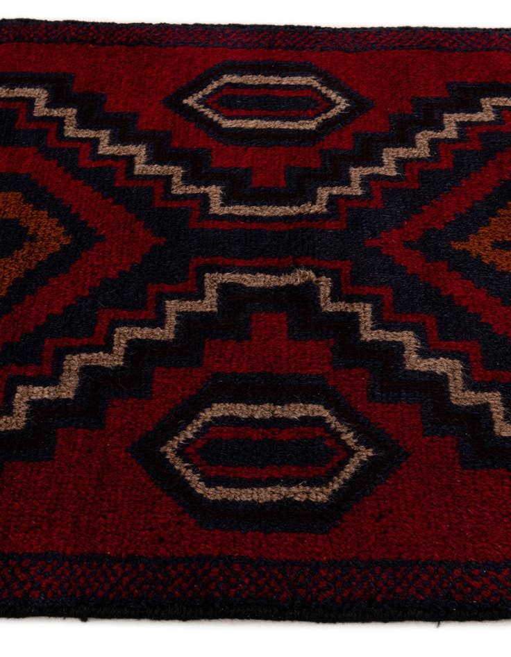 Detail image of  2' 9 x 4' 7  Hand Knotted Balouch Persian Wool Rug