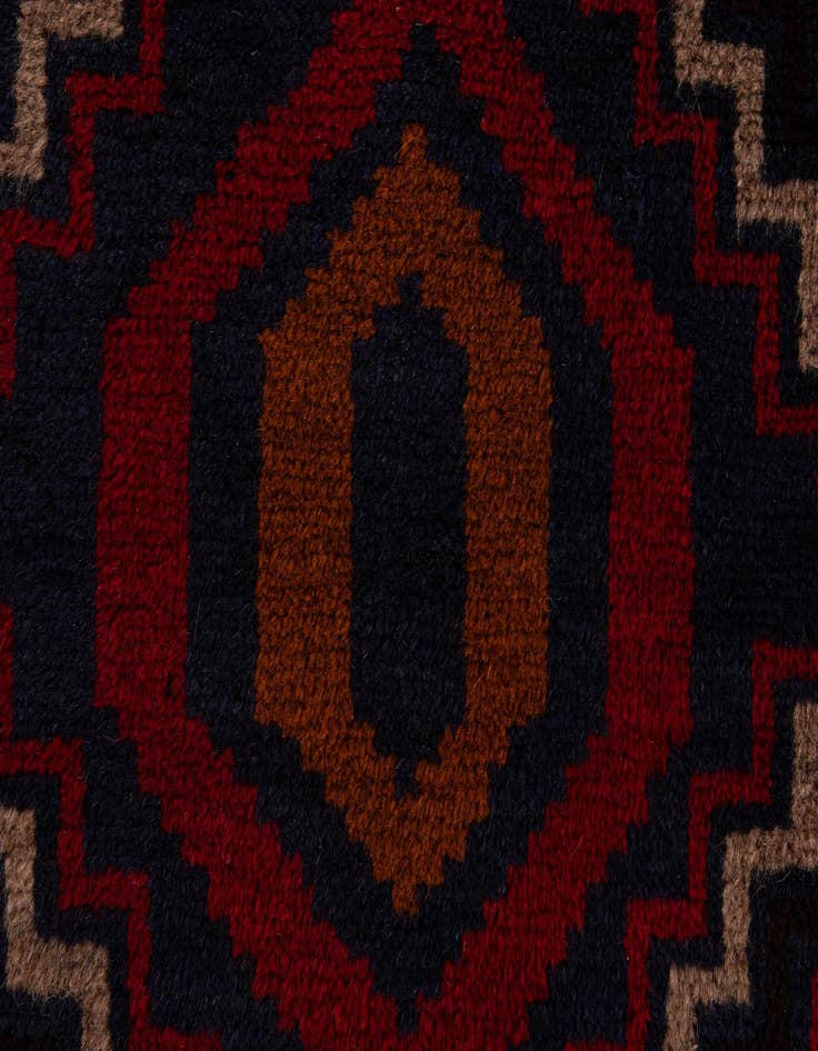 Detail image of  2' 9 x 4' 7  Hand Knotted Balouch Persian Wool Rug