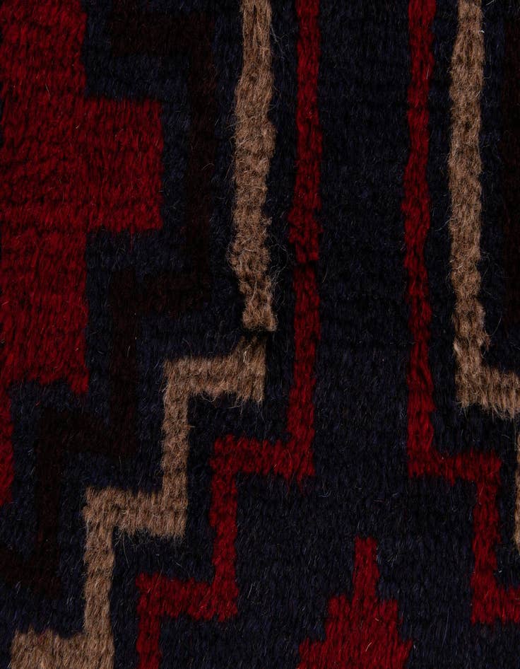 Detail image of  2' 9 x 4' 7  Hand Knotted Balouch Persian Wool Rug