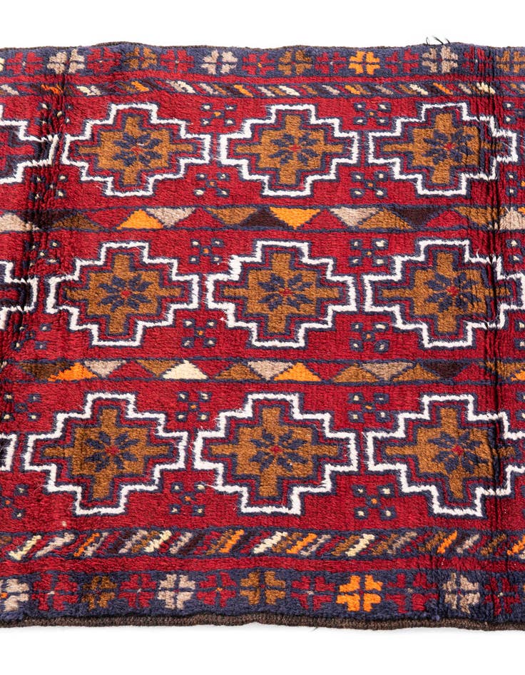 Detail image of  2' 10 x 4' 7  Hand Knotted Balouch Persian Wool Rug