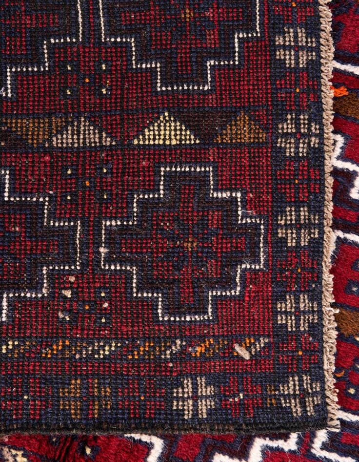 Detail image of  2' 10 x 4' 7  Hand Knotted Balouch Persian Wool Rug