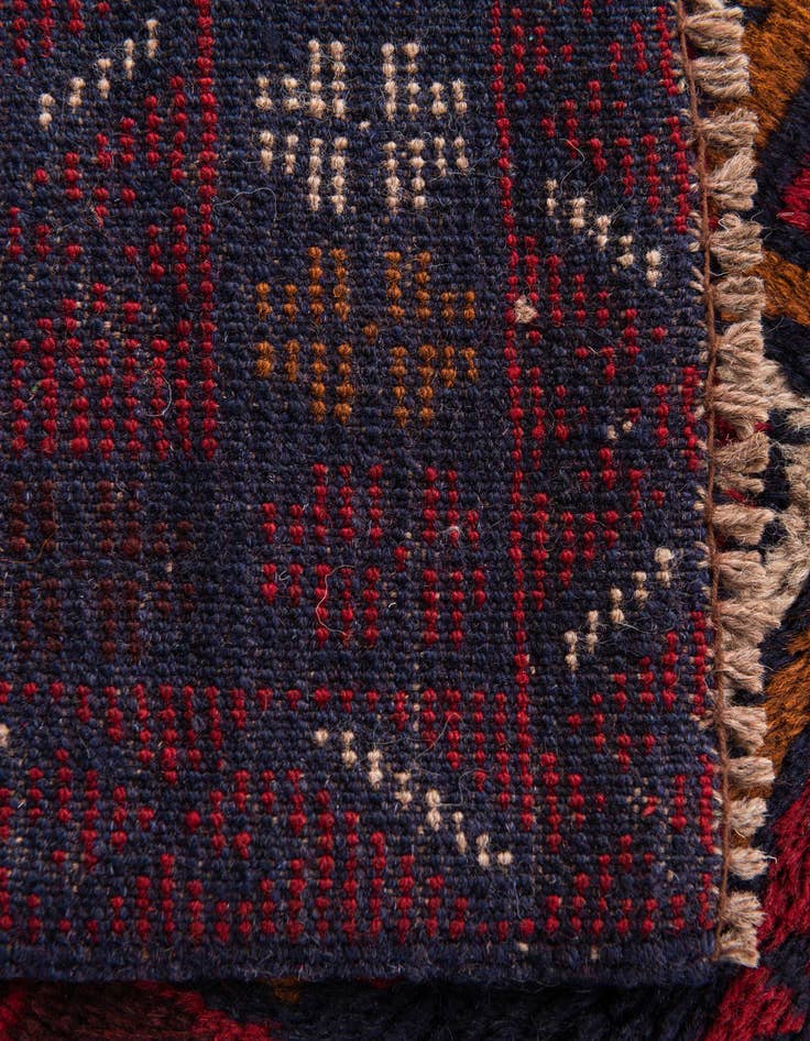 Detail image of  2' 10 x 4' 10  Hand Knotted Balouch Persian Wool Rug
