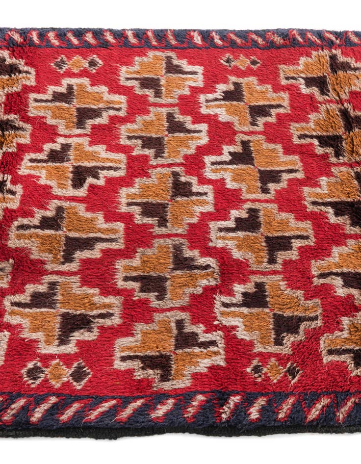 Detail image of  2' 10 x 4' 7  Hand Knotted Balouch Persian Wool Rug