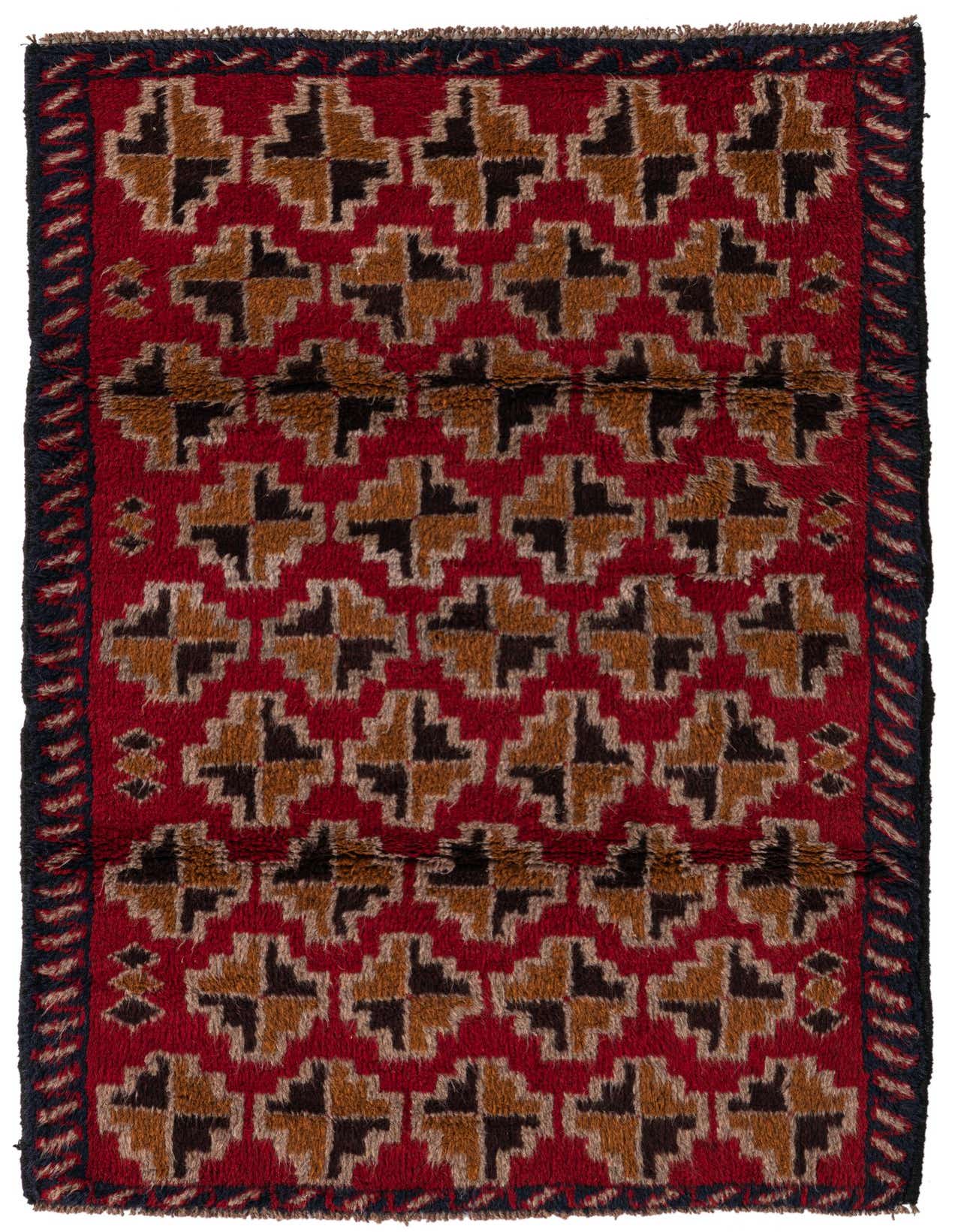 Primary image of  2' 10 x 4' 7  Hand Knotted Balouch Persian Wool Rug