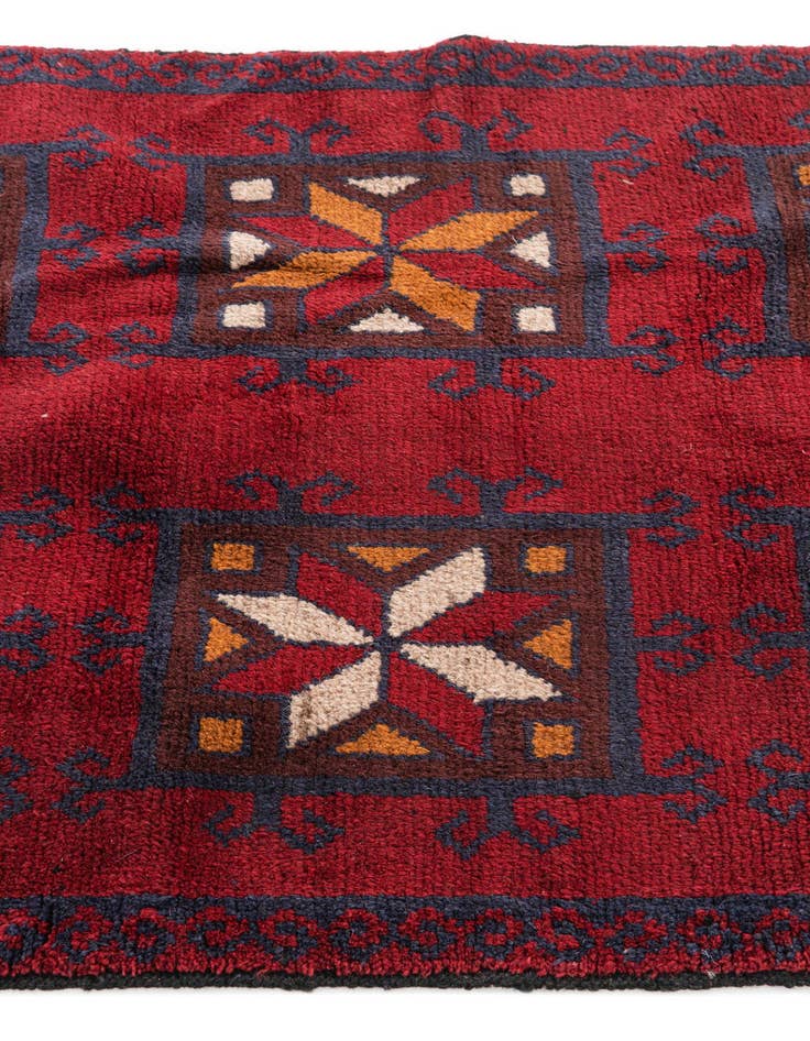 Detail image of  2' 10 x 4' 6  Hand Knotted Balouch Persian Wool Rug