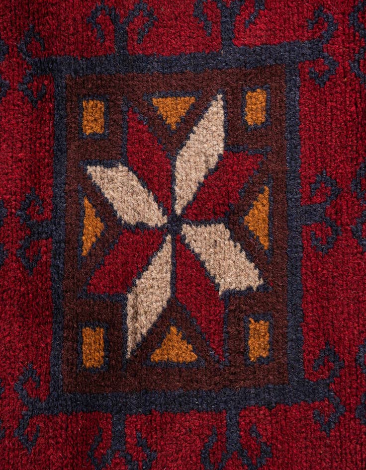 Detail image of  2' 10 x 4' 6  Hand Knotted Balouch Persian Wool Rug
