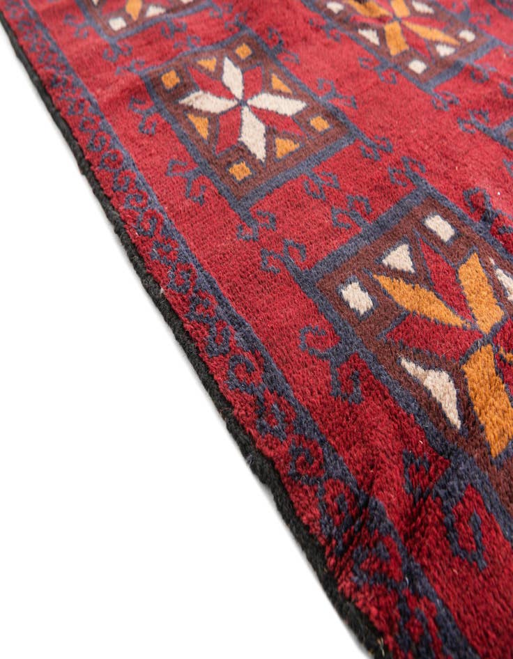 Detail image of  2' 10 x 4' 6  Hand Knotted Balouch Persian Wool Rug