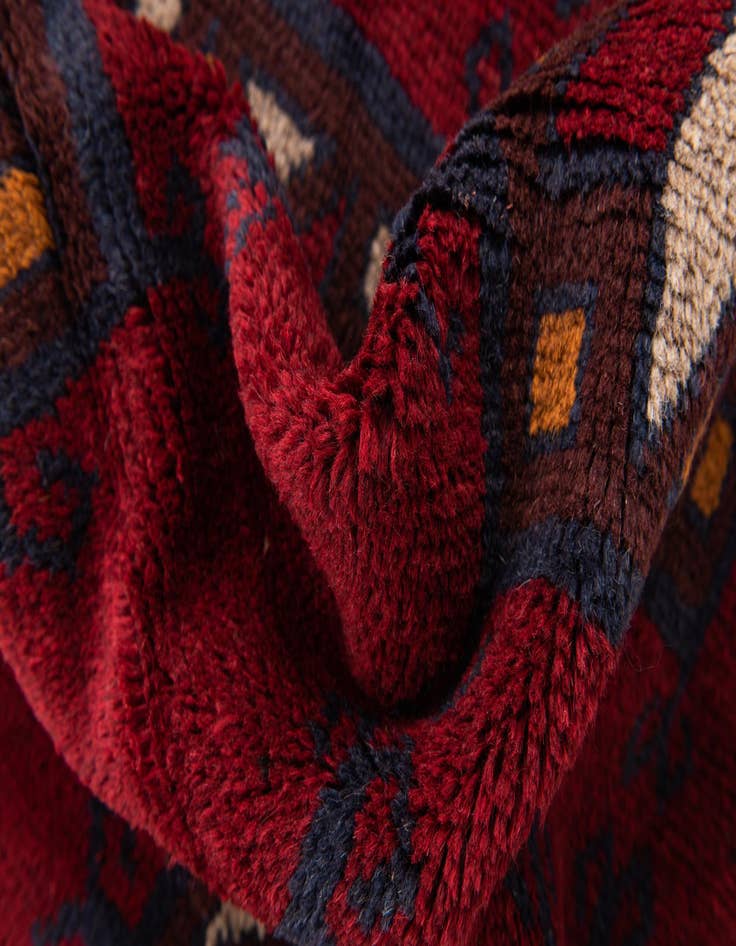 Detail image of  2' 10 x 4' 6  Hand Knotted Balouch Persian Wool Rug